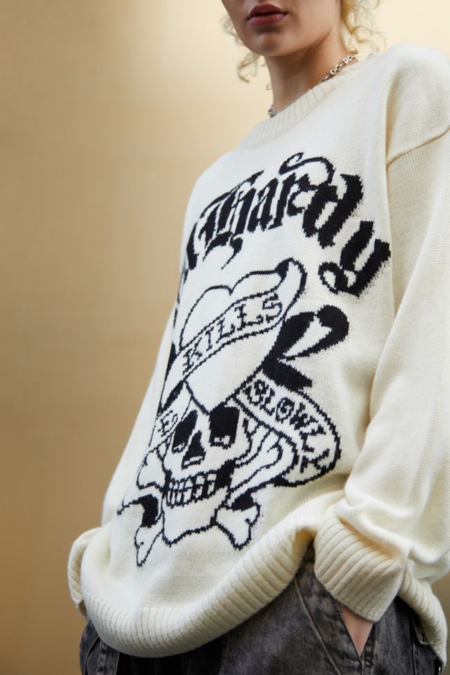 Ed Hardy UO Exclusive Love Kills Knitted Jumper