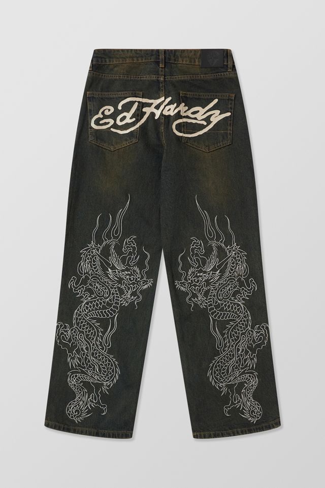 Ed Hardy UO Exklusive Jeans mit Drachenstickerei #7
