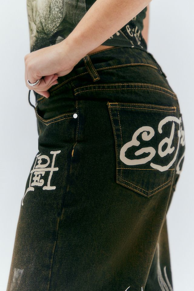 Ed Hardy UO Exklusive Jeans mit Drachenstickerei #3
