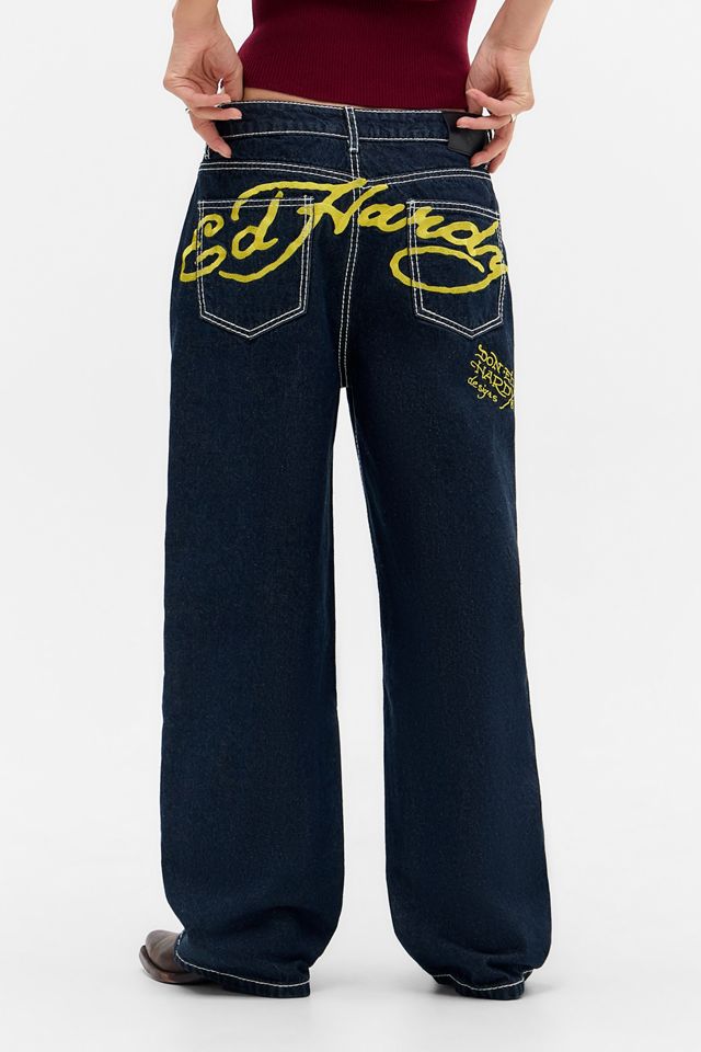 Jeans Bordados Índigo Ed Hardy Exclusivos de UO #3