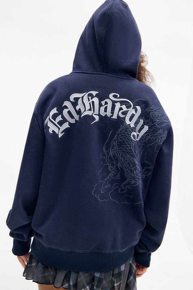 Felpa con cappuccio lavato ricamato Ed Hardy Esclusiva UO #1