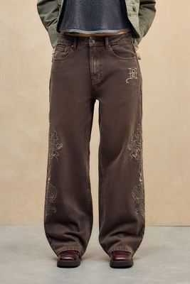 Jeans brodés dragon Ed Hardy exclusifs UO