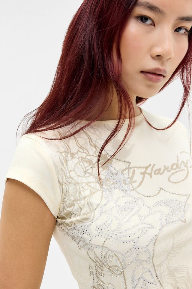 Camiseta Ed Hardy UO Exclusiva con Cruz de Rosa #2