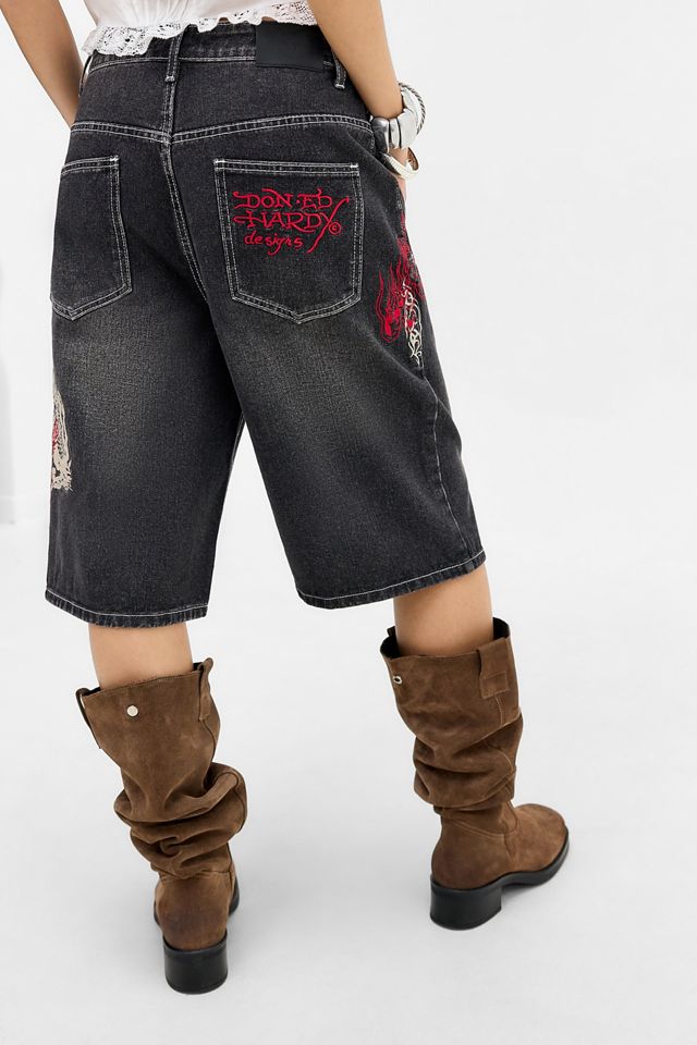 Pantalones Cortos de Mezclilla con Dragón Exclusivos de UO de Ed Hardy #3