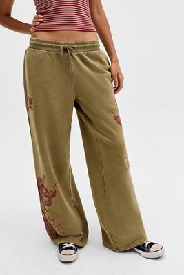 Pantalones Deportivos de Pierna Ancha Góticos Exclusivos de UO Ed Hardy