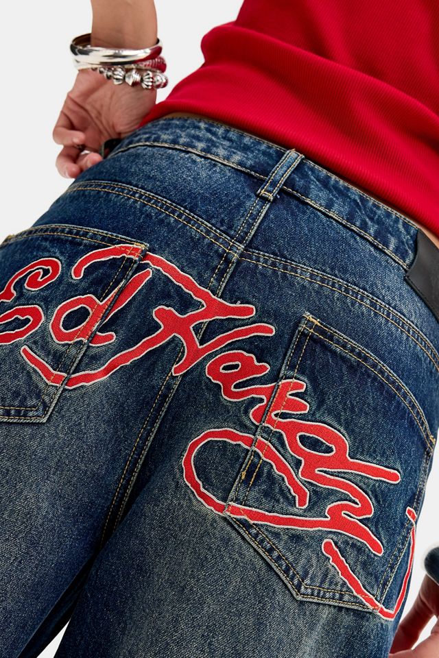 Jean taille basse Dragon UO Exclusif Ed Hardy #2