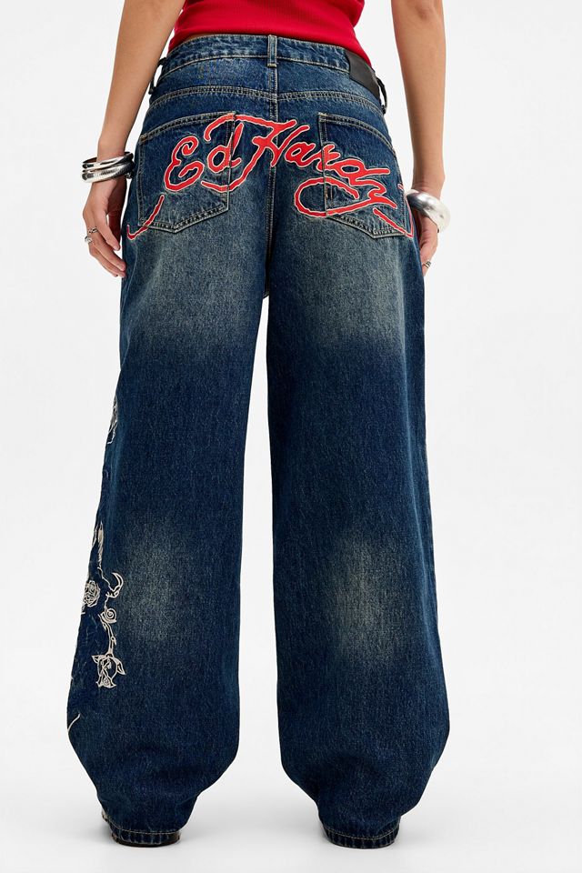 Jean taille basse Dragon UO Exclusif Ed Hardy #3