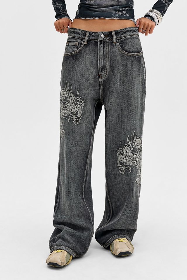Jean gris délavé dragon Ed Hardy exclusivité UO #2
