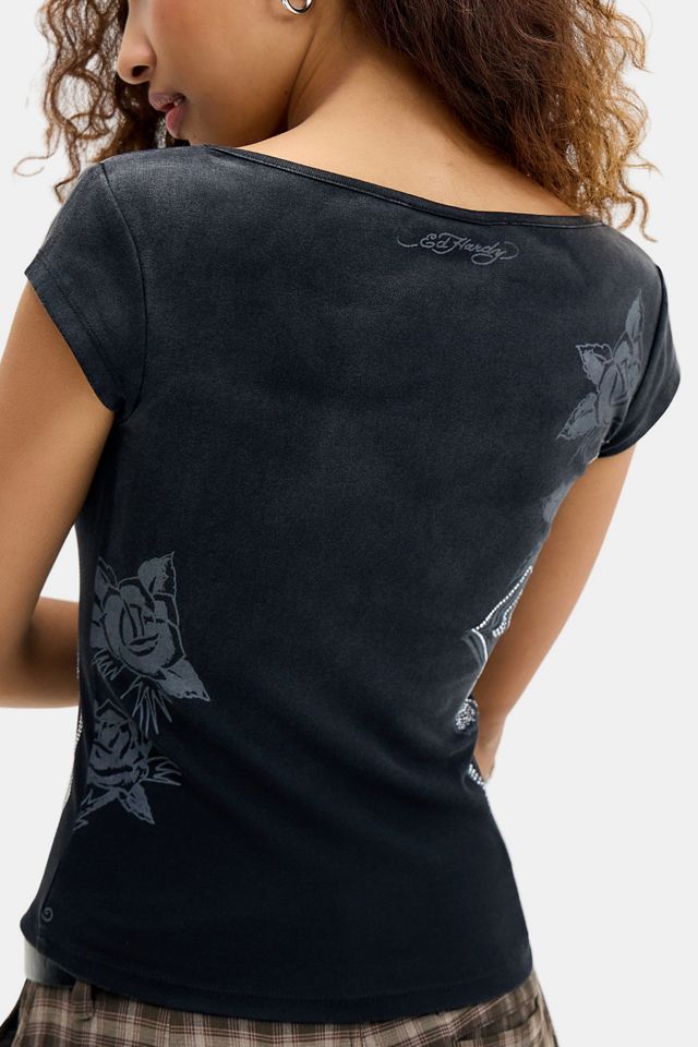 Ed Hardy UO Exclusive T-shirt Baby con Grafica a Croce #3