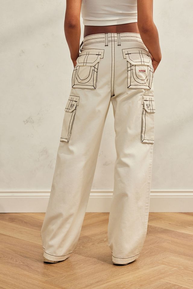 True Religion UO Exclusive Big T Ecru Cargo Pants #2