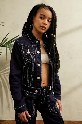 Urban outfitters black hot sale denim jacket