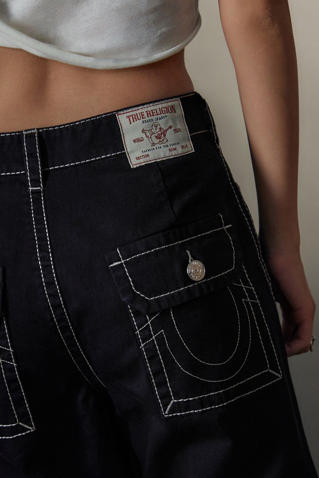True Religion UO Exclusive Black Baggy Pantaloni Cargo #2