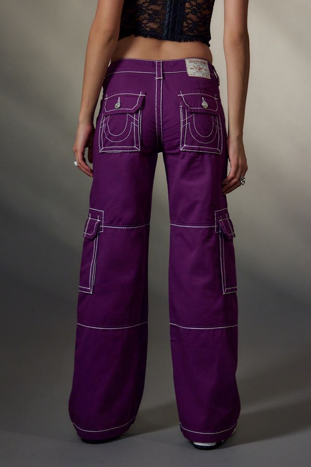 True Religion UO Exclusive Pantaloni Cargo Larghi Viola #2