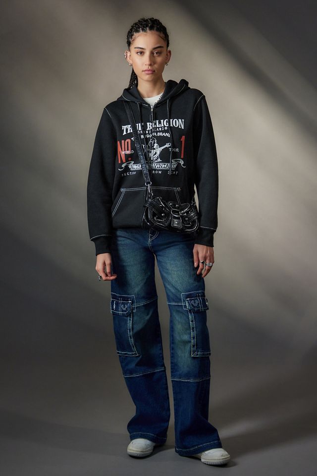 True Religion - Sweat à capuche zippé noir, exclusivité UO #1