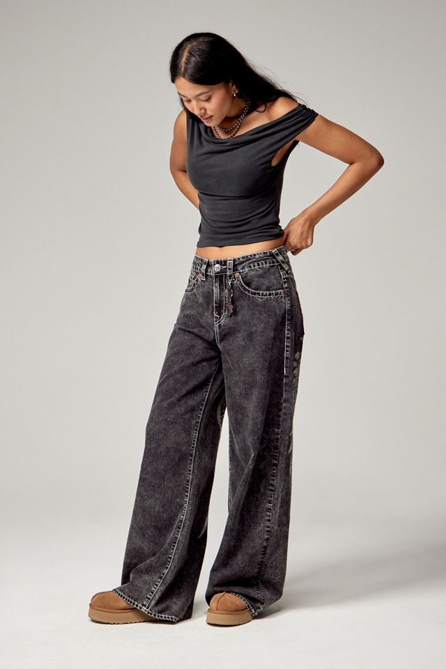 True Religion Schwarz Waschung Jessie Jeans #1