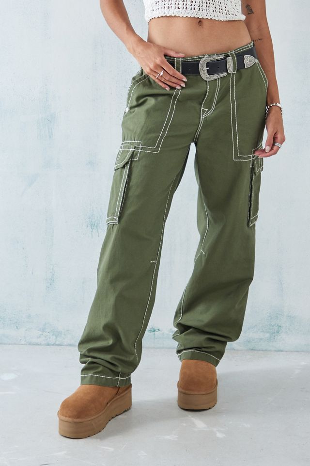 True Religion UO Exclusive Big T Khaki Cargo Pants | Urban