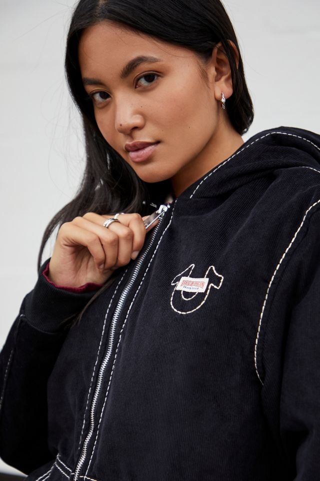 True Religion Black Big T Hooded Jacket #2