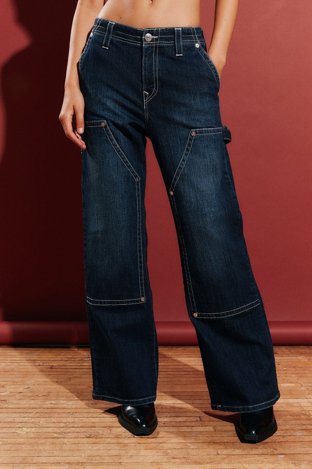 Jeans Cargo en Denim Taille Basse Bobbi Foncé True Religion #1