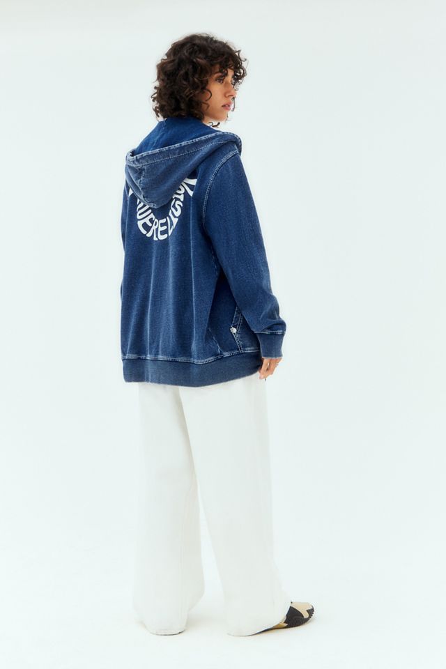 True Religion Oversized Zip-Through Hoodie #2