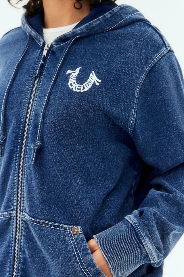 True Religion Oversized Zip-Through Hoodie #3