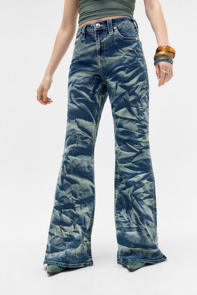 True Religion Crinkle Wide Flare Jeans #2