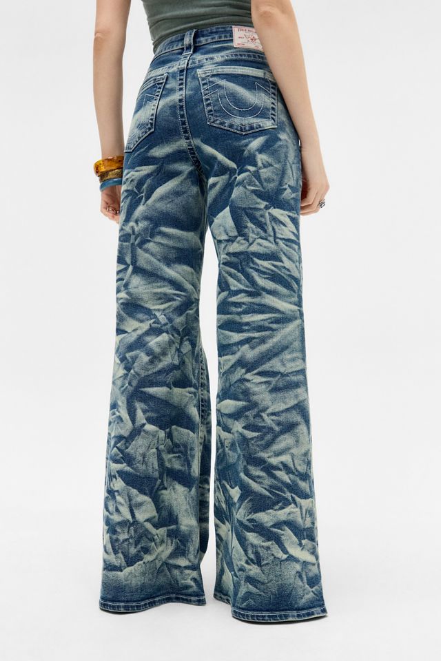 True Religion Crinkle Wide Flare Jeans #4