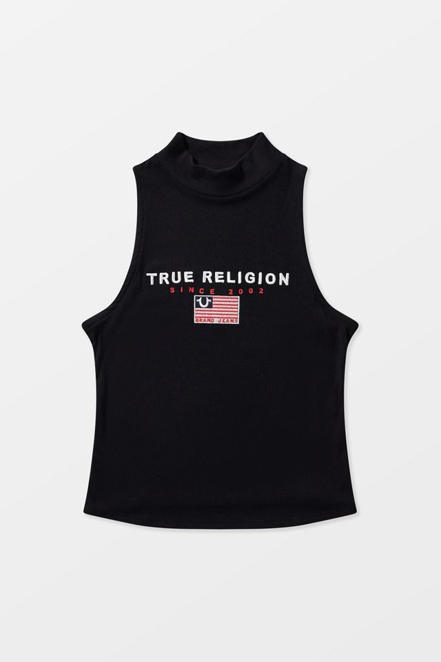 True Religion Besticktes Rippstrick-Muskelshirt #5