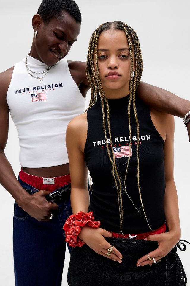 True Religion Logo Embroidered Rib Tank Top #4