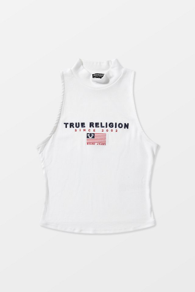 True Religion Logo Embroidered Rib Tank Top #6