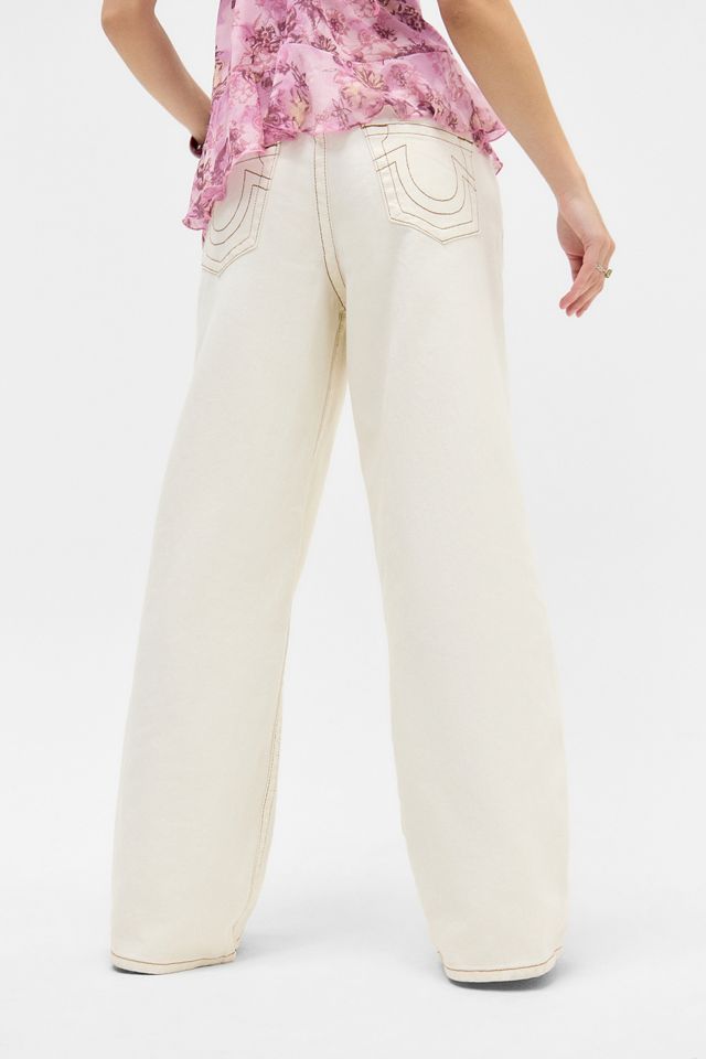 True Religion White Bobbi Baggy Jeans #2