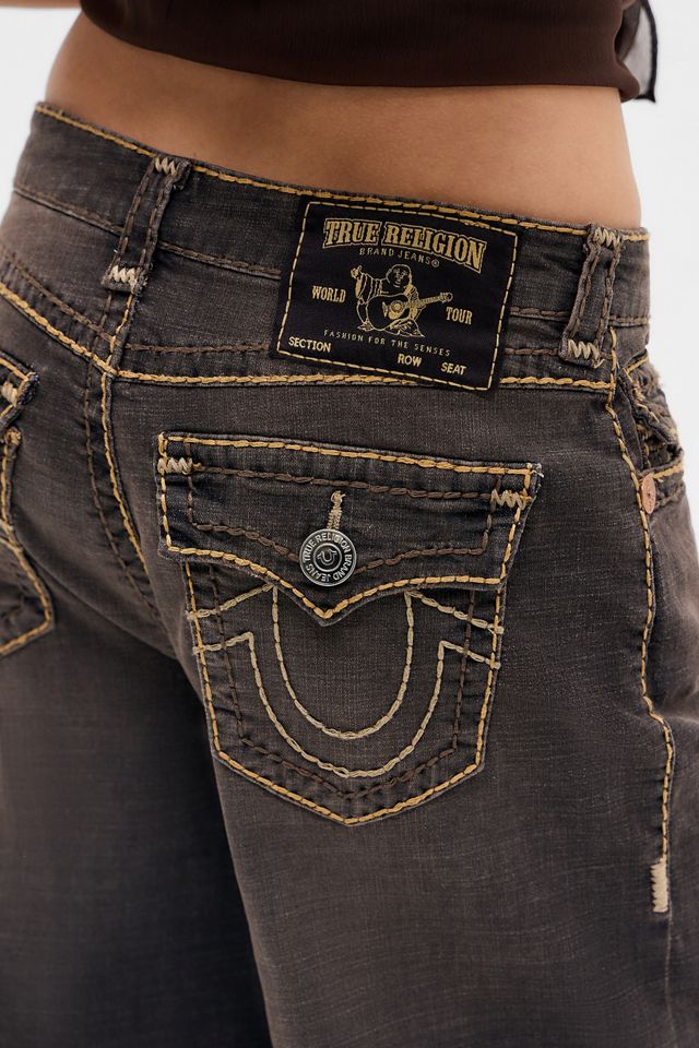True Religion Schokoladen Jessie Super Baggy Jeans mit niedrigem Bund #1
