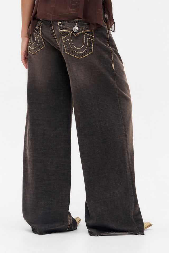 True Religion Schokoladen Jessie Super Baggy Jeans mit niedrigem Bund #3