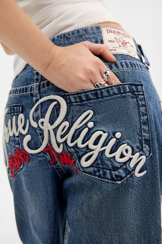 True Religion Jessie Embroidered Super Baggy Jeans #1