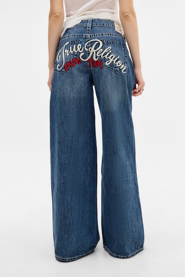 True Religion Jessie Embroidered Super Baggy Jeans #3
