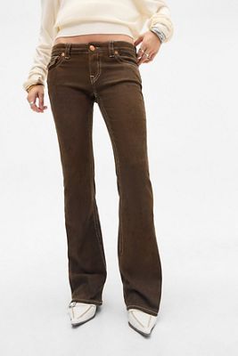 Jeans a zampa True Religion Becca lavati marrone