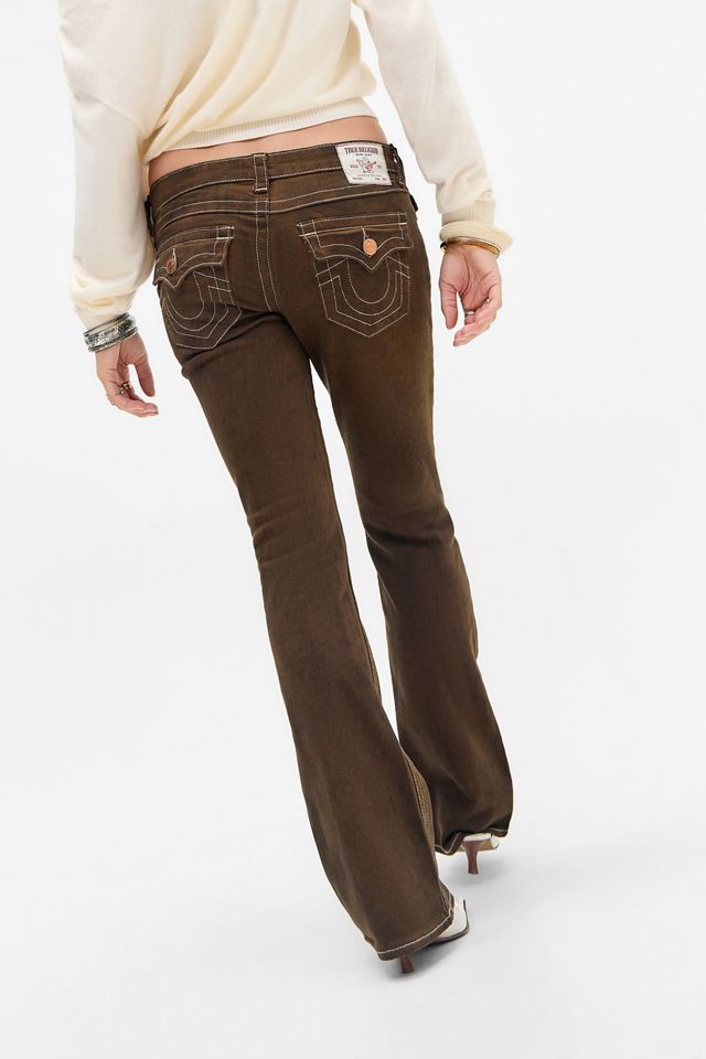 True Religion Brown Washed Becca Flared Jeans #2