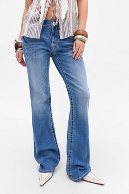 Jeans Becca Bordados de Corte Acampanado True Religion