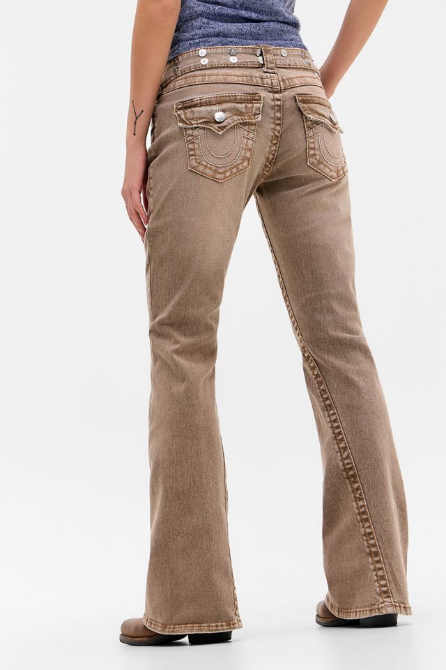 Jeans Acampanados Marrones con Cinturón True Religion #3