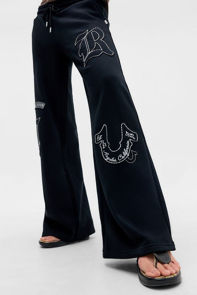 Pantaloni Joggers a Gamba Dritta con Applicazione Big T True Religion #2
