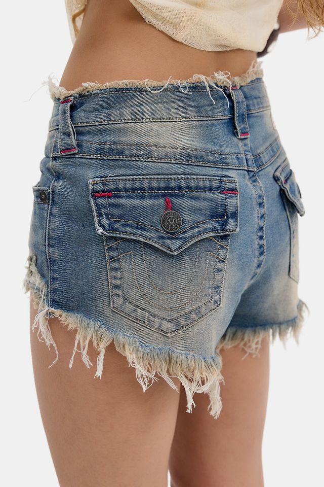 True Religion Spicy Shorts mit hohem Bund und umklappbarer Klappe #3