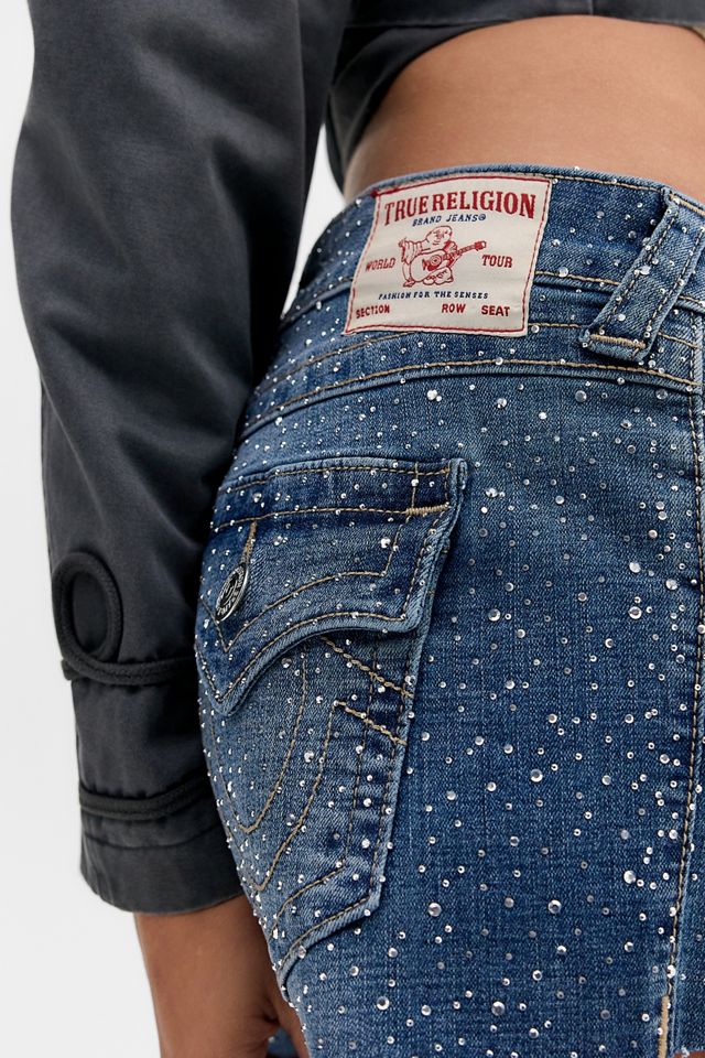 True Religion Joey Crystal Low Rise Denim Shorts #3