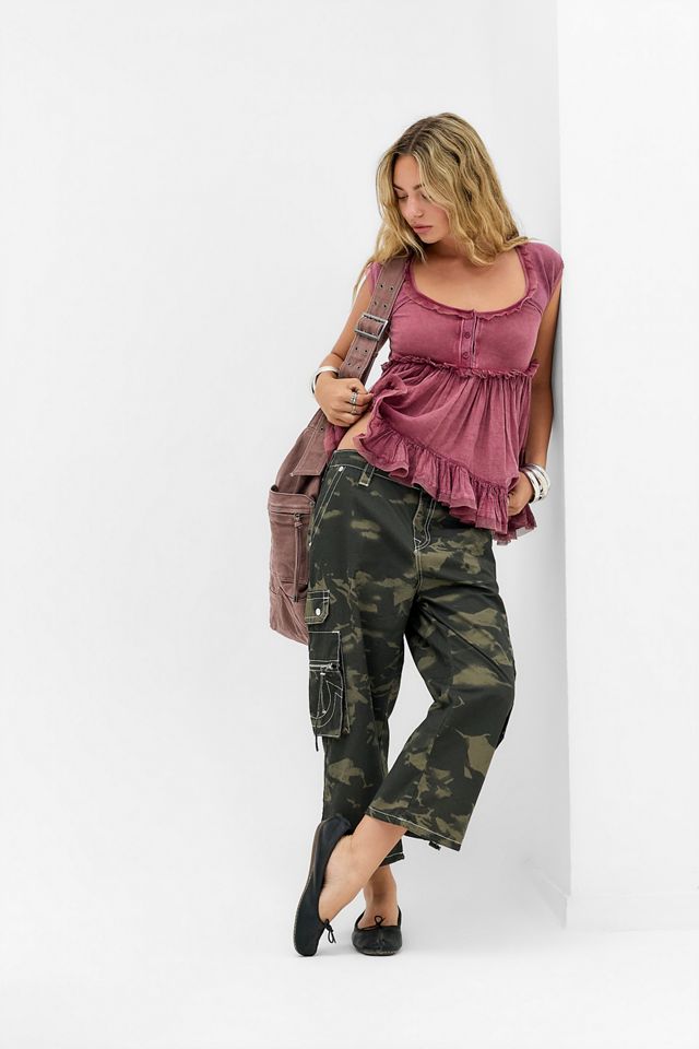 Pantalones Capri Cargo Y2K de Tiro Medio True Religion #1