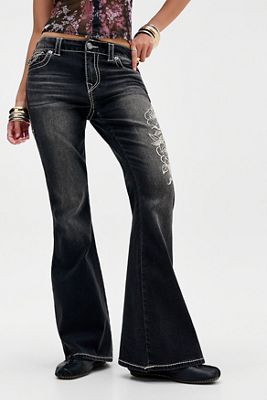 Jeans de Mezclilla Acampanados Charlie Mr con Bordado True Religion
