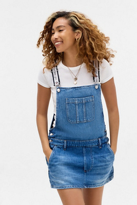 Tommy Girl Mini Denim Dungaree Dress Product Page