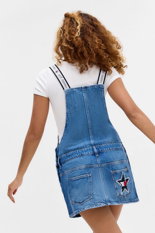 Tommy Girl Mini Denim Dungaree Dress #3