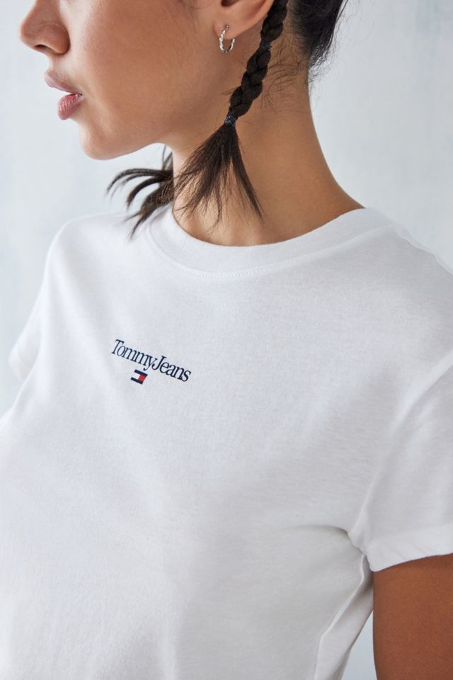 Tommy Hilfiger White Cropped Baby T-Shirt #2