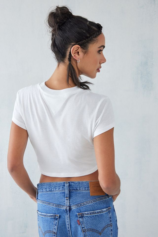 Tommy Hilfiger White Cropped Baby T-Shirt #3