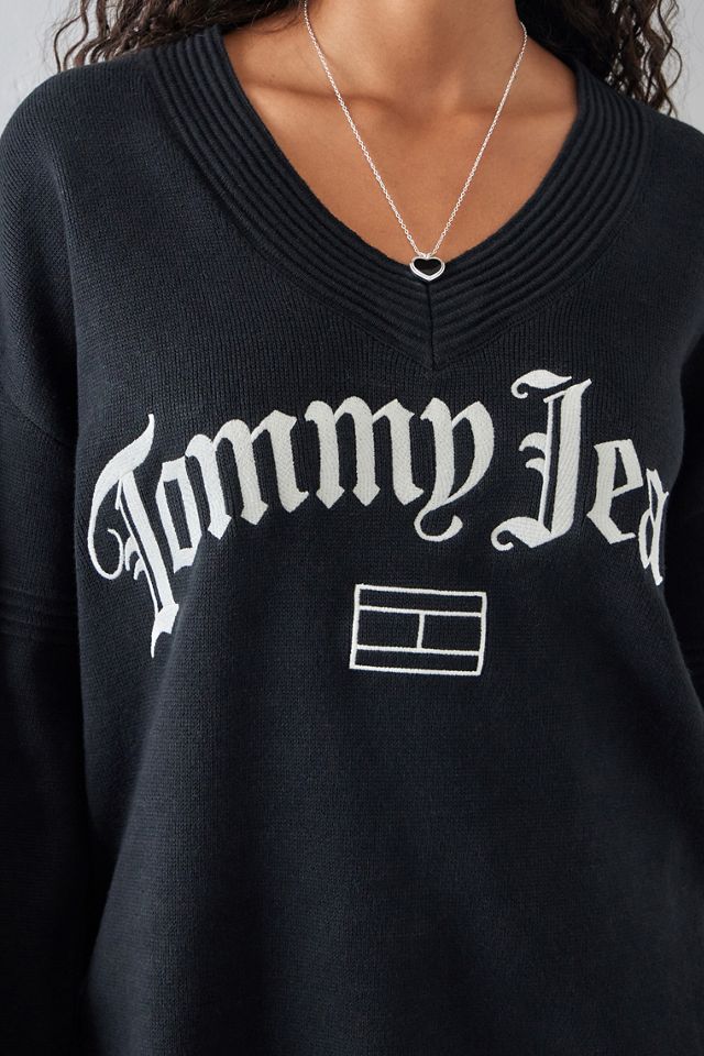 Tommy Hilfiger - Pull en maille grunge noir #1