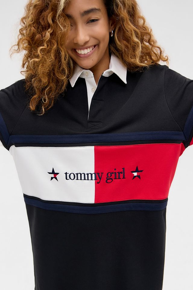 Haut de rugby à motif étoile Tommy Girl #1