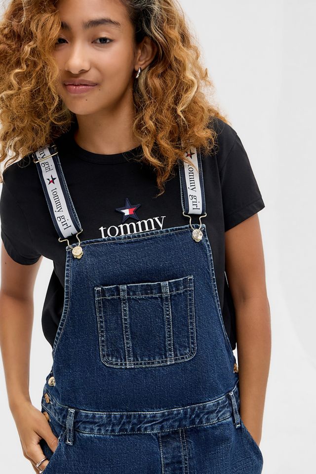Salopette en denim Tommy Girl avec logo sur ruban #1